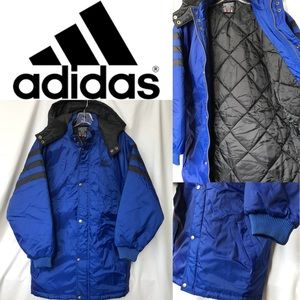 Vintage Adidas Hooded Full Zip Trefoil Parka